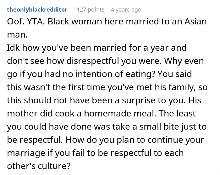 Woman Refuses To Eat At MIL’s Home: “I Don’t Just Eat Anyone’s Cooking”