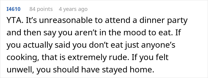 Woman Refuses To Eat At MIL’s Home: “I Don’t Just Eat Anyone’s Cooking”
