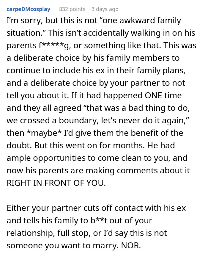 Woman Rethinks Her Engagement After Future Father-In-Law Accidentally Reveals His Son&rsquo;s &ldquo;Backup Plan&rdquo;