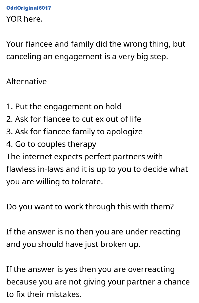 Woman Rethinks Her Engagement After Future Father-In-Law Accidentally Reveals His Son&rsquo;s &ldquo;Backup Plan&rdquo;