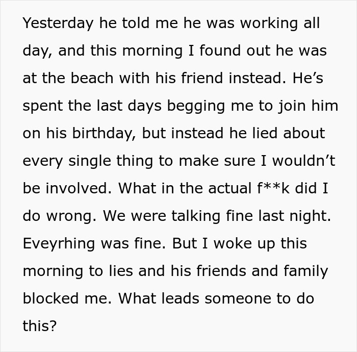 Woman Decides To Surprise Her Boyfriend At Work On His Birthday, But Finds Out He Lied