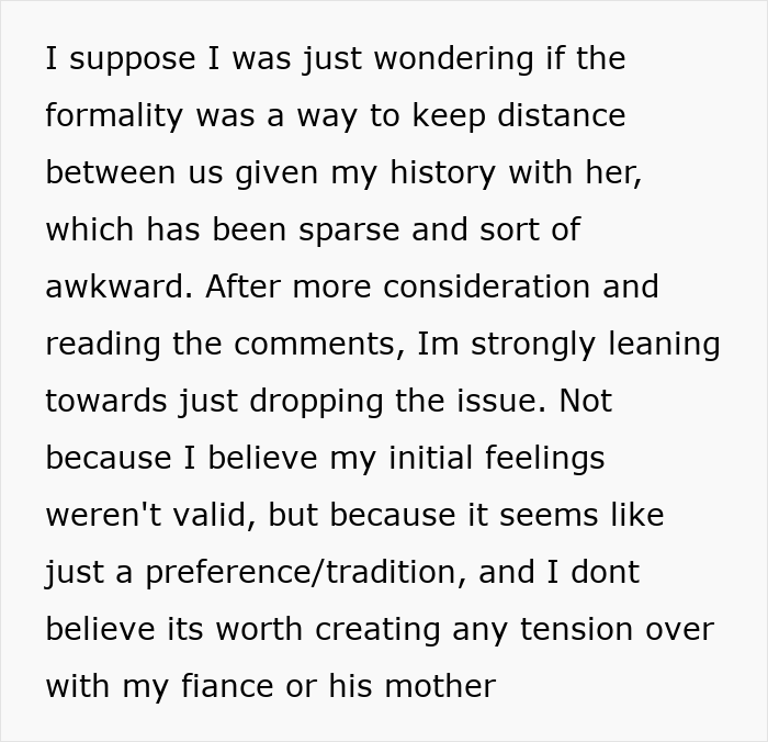 Woman Can&rsquo;t Stop Overthinking Why Her Future MIL Would Ask Her To Call Her By Her Last Name
