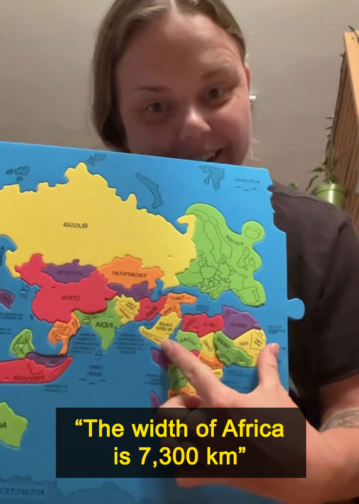 Woman Shows The Actual Scale Of The Continents, And It’s Crazier Than You Think