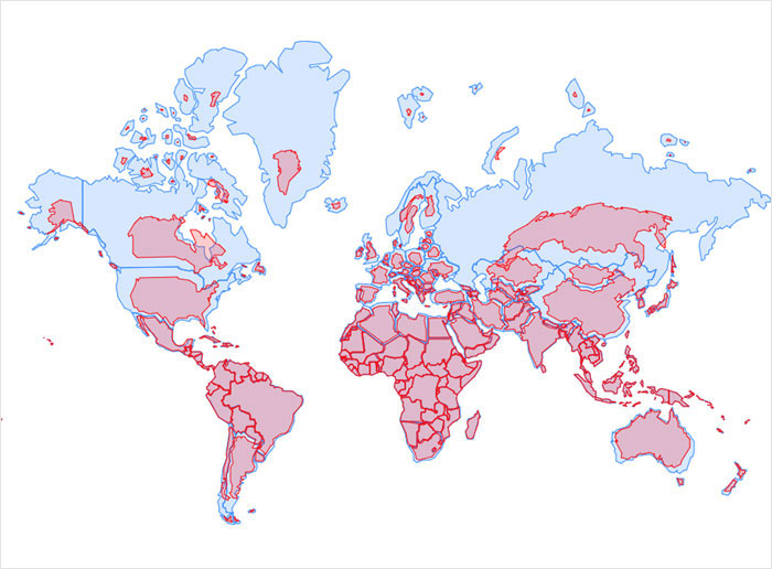 Woman Shows The Actual Scale Of The Continents, And It’s Crazier Than You Think