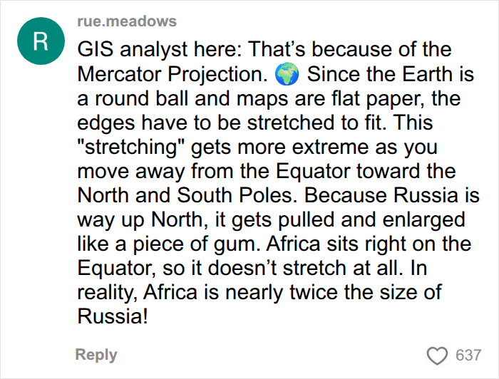 Woman Shows The Actual Scale Of The Continents, And It’s Crazier Than You Think