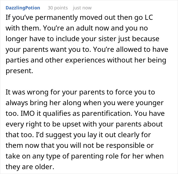Parents Force Teen To Have Autistic Sis At All Bday Parties, Mad When She Does 18th Bday Differently Parents Force Teen To Have Autistic Sis At All Bday Parties, Mad When She Does 18th Bday Differently
