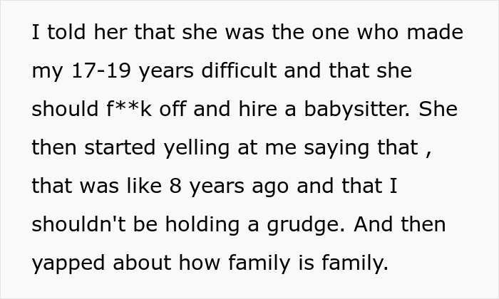 25YO Has No Babysitting Help For The Sis Who Outed Her To Their Family And Destroyed Her Teen Years 25YO Has No Babysitting Help For The Sis Who Outed Her To Their Family And Destroyed Her Teen Years