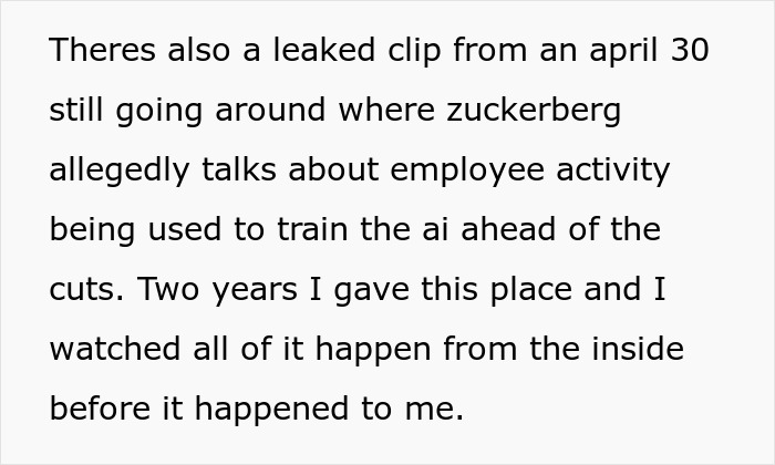 Ex-Meta Worker Watches AI Replace His Entire Team One By One, Breaks NDA After It Takes His Job Too Ex-Meta Worker Watches AI Replace His Entire Team One By One, Breaks NDA After It Takes His Job Too