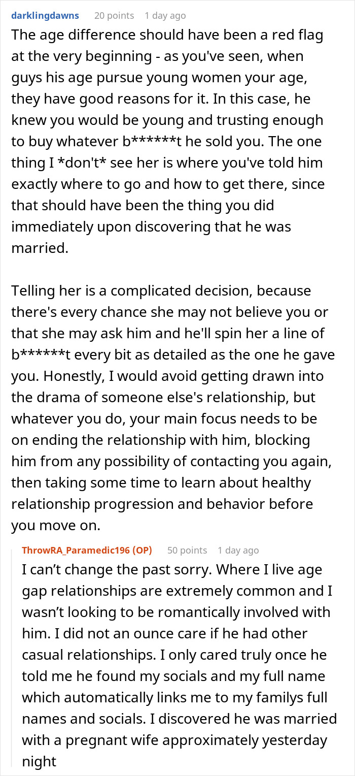 25YO Woman Realizes 39YO BF Is A Cheater, Worries About Telling His Pregnant Wife The Truth