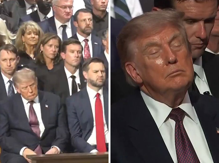 Trump’s Most Chaotic Moments From Lindsey Graham’s Funeral As He Appears To Fall Asleep After Mocking Senator