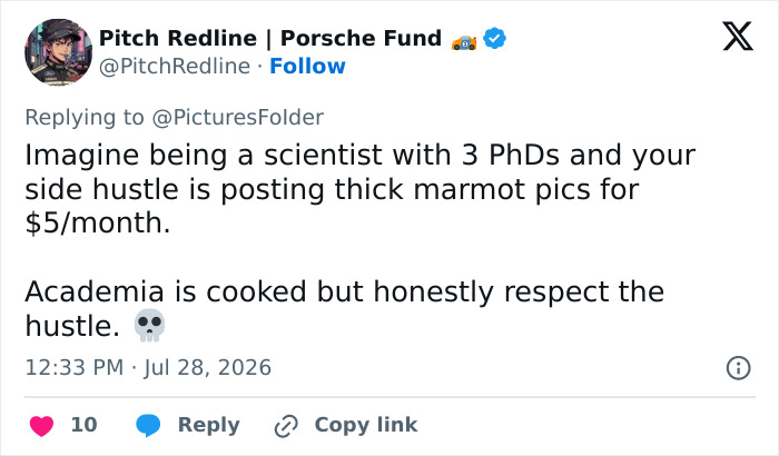 Professor Speaks Out After Turning To Adult Content Platform To Fund Marmot Studies, Going Viral Professor Speaks Out After Turning To Adult Content Platform To Fund Marmot Studies, Going Viral