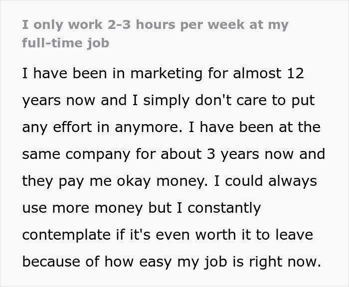 Woman Gets Lucky With An Extremely Easy Job For A Medium Salary, Confesses How She Feels About It