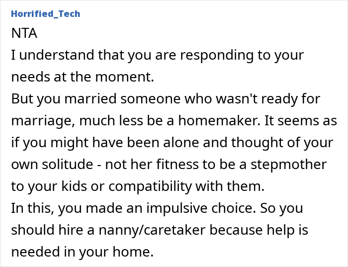 Dad Hires A Nanny Because His New Wife Can’t Handle His Kids