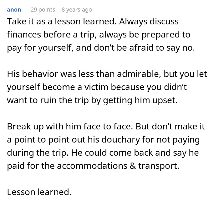 “Lesson Learned”: Woman Ends Things Before They Even Officially Start After One Trip With BF “Lesson Learned”: Woman Ends Things Before They Even Officially Start After One Trip With BF