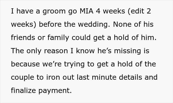 Wedding Planner Watches Groom Vanish Before Big Day, Then He Arrives Drunk And Gets Married Anyway