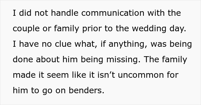 Wedding Planner Watches Groom Vanish Before Big Day, Then He Arrives Drunk And Gets Married Anyway