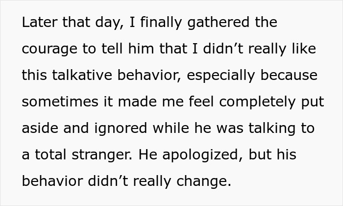 Woman Sick Of “Talkative” Fianc&eacute; Who Craves Strangers’ Attention, Calls It Quits And Moves Out