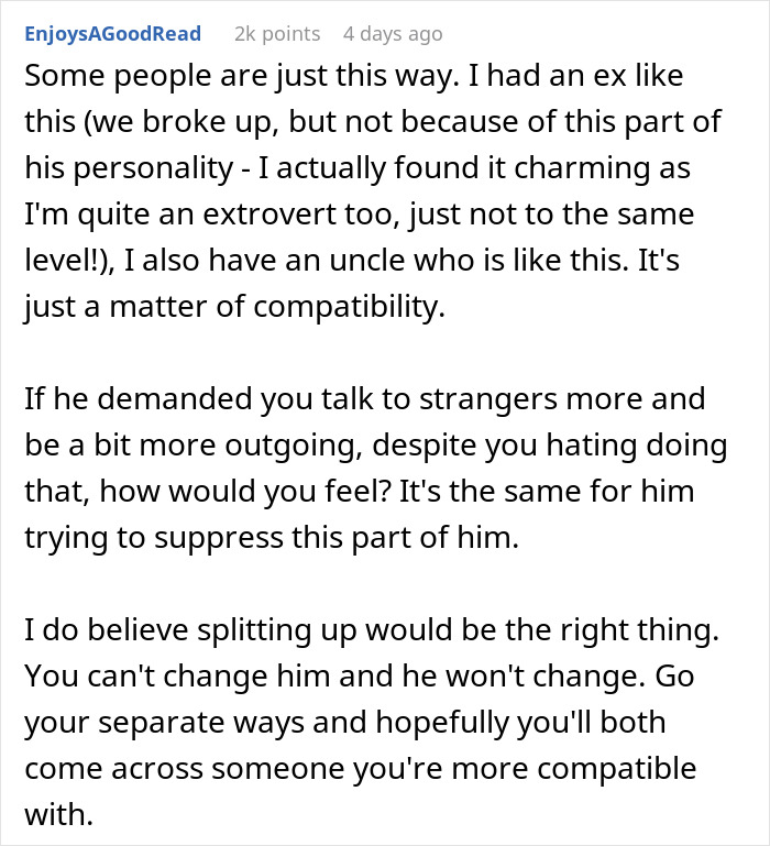 Woman Sick Of “Talkative” Fianc&eacute; Who Craves Strangers’ Attention, Calls It Quits And Moves Out
