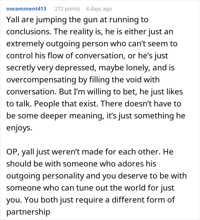 Woman Sick Of “Talkative” Fianc&eacute; Who Craves Strangers’ Attention, Calls It Quits And Moves Out