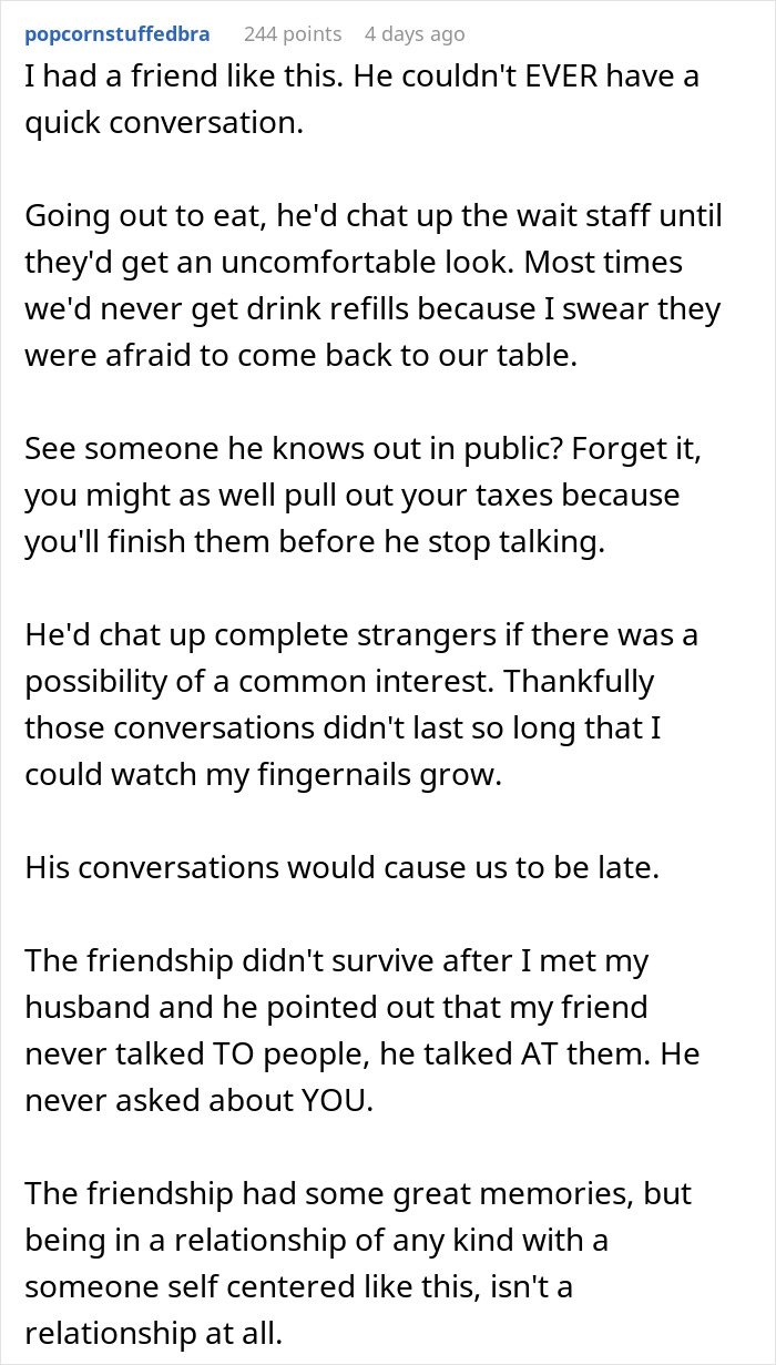 Woman Sick Of “Talkative” Fianc&eacute; Who Craves Strangers’ Attention, Calls It Quits And Moves Out