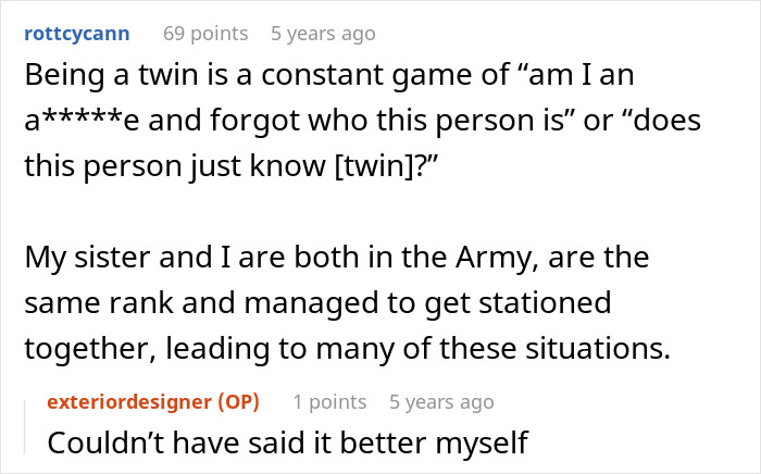 Woman Forgets She Has An Identical Twin, Nearly Pepper-Sprays The Guy Who Mistakes Her For Her Sis Woman Forgets She Has An Identical Twin, Nearly Pepper-Sprays The Guy Who Mistakes Her For Her Sis