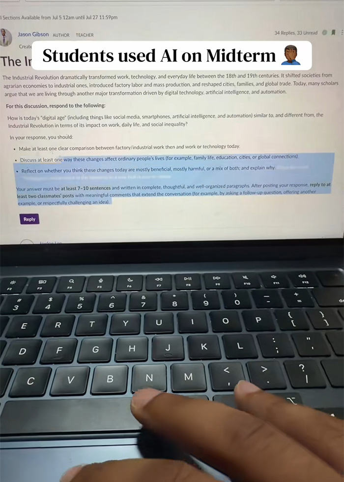 College Professor Uses Clever Trick To Catch 32 Of 35 Students Using AI On Final College Professor Uses Clever Trick To Catch 32 Of 35 Students Using AI On Final