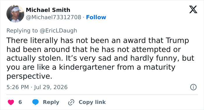 “Kindergartener” Trump Tries To Slip Away With Another Award He Didn’t Win: “Nothing He Won’t Try To Steal”