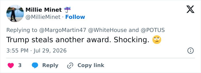 “Kindergartener” Trump Tries To Slip Away With Another Award He Didn’t Win: “Nothing He Won’t Try To Steal”