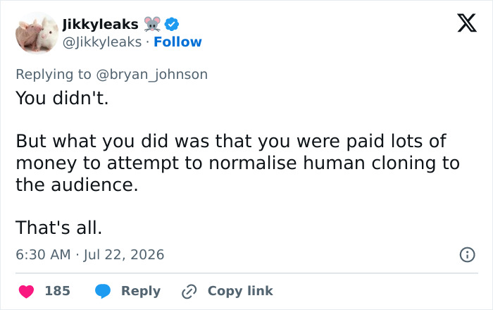 Multimillionaire Biohacker Bryan Johnson Shocks Fans As He Reveals He “Cloned Himself As A Baby” Multimillionaire Biohacker Bryan Johnson Shocks Fans As He Reveals He “Cloned Himself As A Baby”