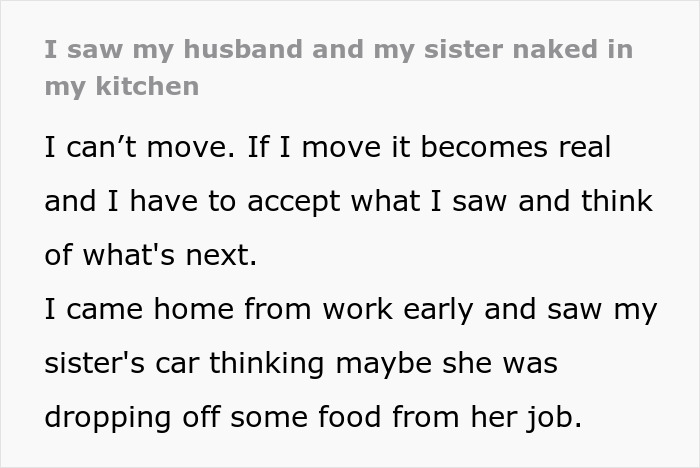 Woman Walks Into Her Home, Sees Her Husband And Her Sister Completely Naked Woman Walks Into Her Home, Sees Her Husband And Her Sister Completely Naked