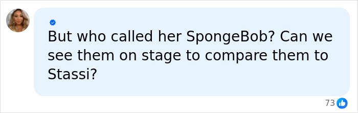 Stassi Schroeder Breaks Silence On “Cruel” SpongeBob Comparisons After SI Swimsuit Runway Stassi Schroeder Breaks Silence On “Cruel” SpongeBob Comparisons After SI Swimsuit Runway