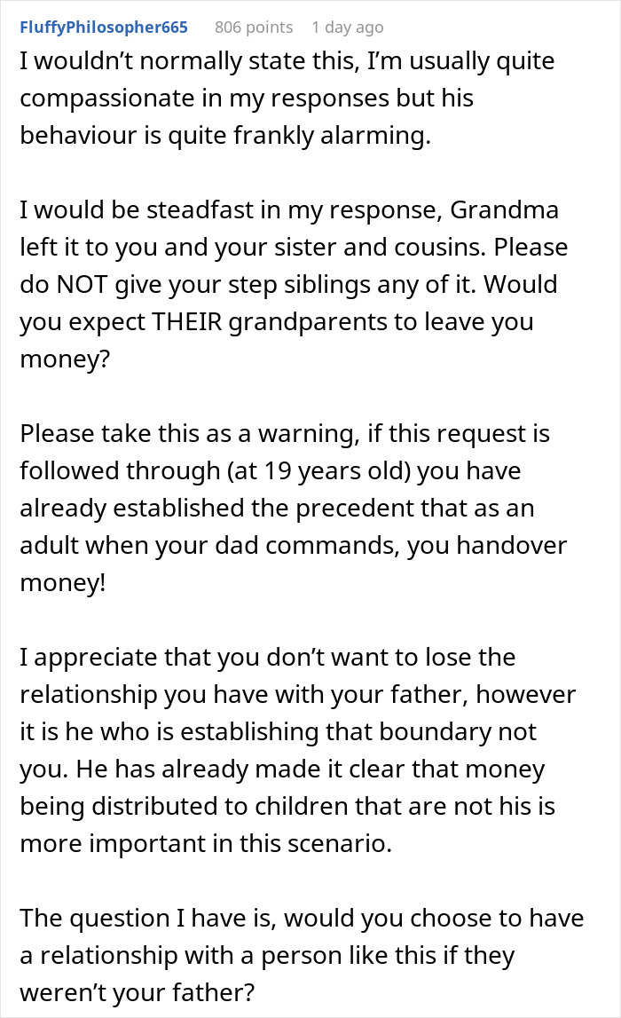 Greedy Dad Decides To Ruin His Relationship With Bio Kids Over Inheritance To Make Stepkids Happy Greedy Dad Decides To Ruin His Relationship With Bio Kids Over Inheritance To Make Stepkids Happy