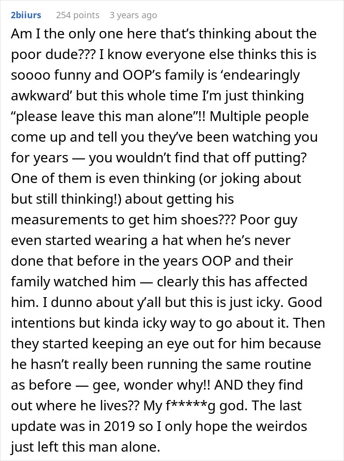 Fam Turn Jogger Into Their Own Celeb, Freak Him Out By Saying They’ve Been Watching Him For Years