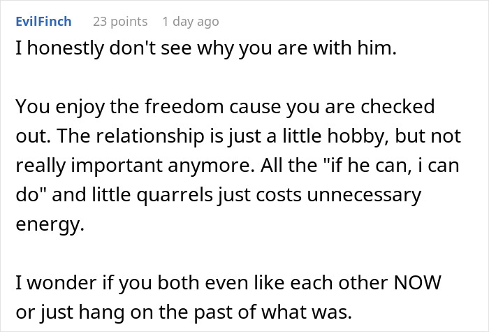 Woman Starts Treating Boyfriend The Way He Treats Her: “If He Can Do It, Why Can’t I?” Woman Starts Treating Boyfriend The Way He Treats Her: “If He Can Do It, Why Can’t I?”