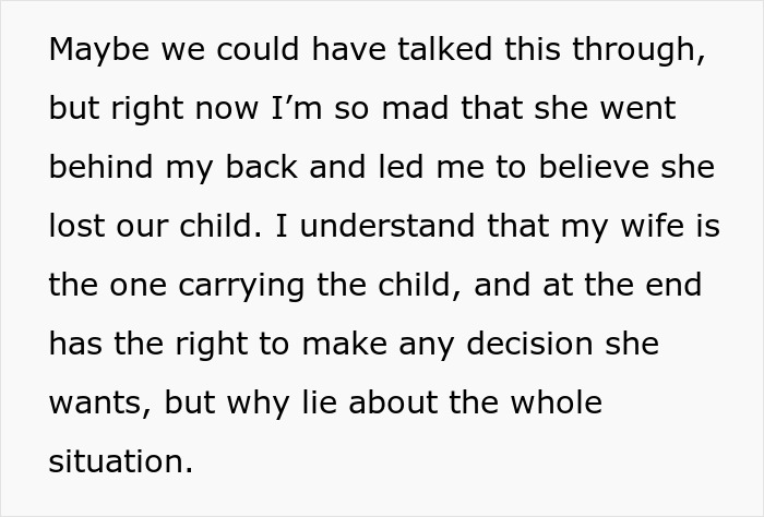 Couple Try For A Baby And Are Overjoyed When It Happens, Man Crushed As Wife Later Secretly Ends It Couple Try For A Baby And Are Overjoyed When It Happens, Man Crushed As Wife Later Secretly Ends It