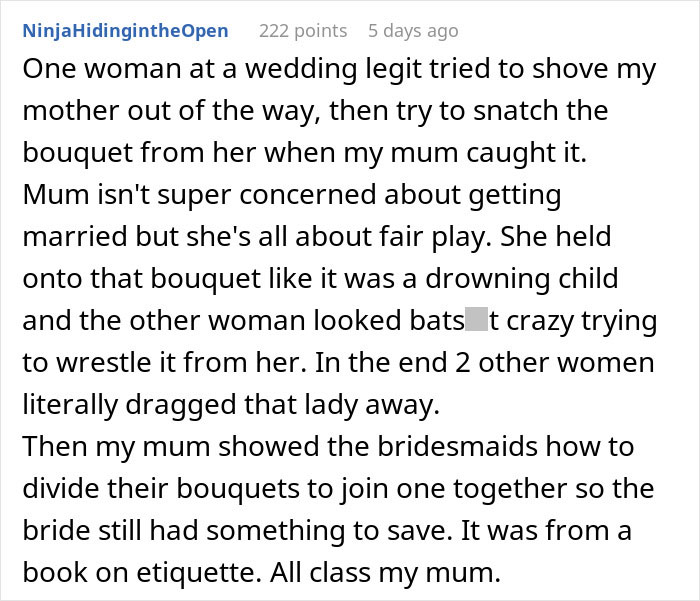 Woman Is So Desperate For A Husband That She Does Everything To “Win” The Wedding Bouquet Toss
