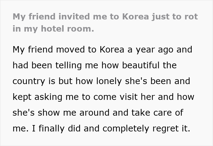 Woman Vexed After Bestie Lures Her To Korea With A Perfect Itinerary, Realizes It Was All Fibs Woman Vexed After Bestie Lures Her To Korea With A Perfect Itinerary, Realizes It Was All Fibs