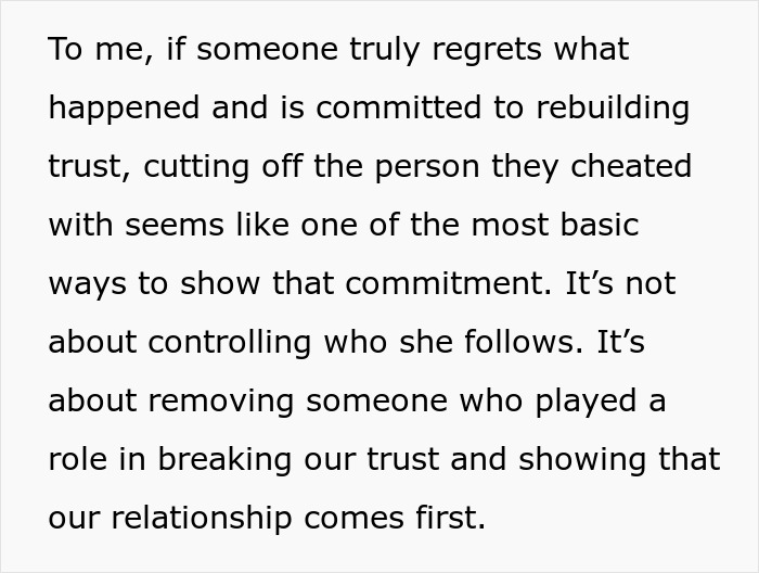 Cheating Wife Says The Affair Is Over, But Refuses To Cut Contact With The Other Man Anyway Cheating Wife Says The Affair Is Over, But Refuses To Cut Contact With The Other Man Anyway