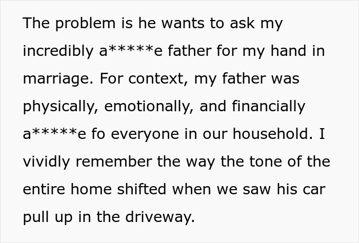 BF Refuses To Propose Without Her Estranged Father’s Blessing And His GF Wonders Who She Is Dating