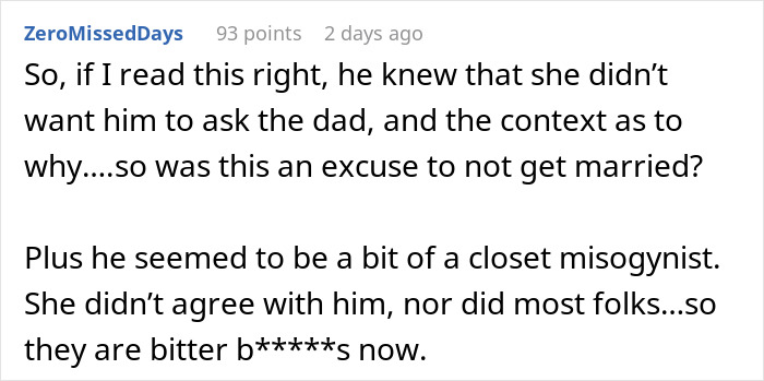 BF Refuses To Propose Without Her Estranged Father’s Blessing And His GF Wonders Who She Is Dating