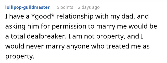 BF Refuses To Propose Without Her Estranged Father’s Blessing And His GF Wonders Who She Is Dating