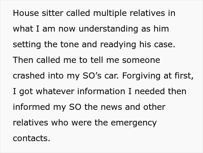 Couple Trust Their Home To A House Sitter While Abroad, End Up With A Crashed Car And A Lost Cat