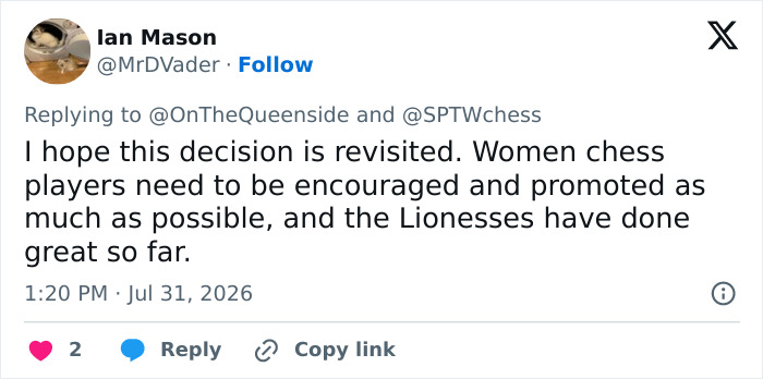 Chess Community In An Uproar After All-Female Team Reaches Top Tier Only To Have Gender Rule Backfire On Them Chess Community In An Uproar After All-Female Team Reaches Top Tier Only To Have Gender Rule Backfire On Them