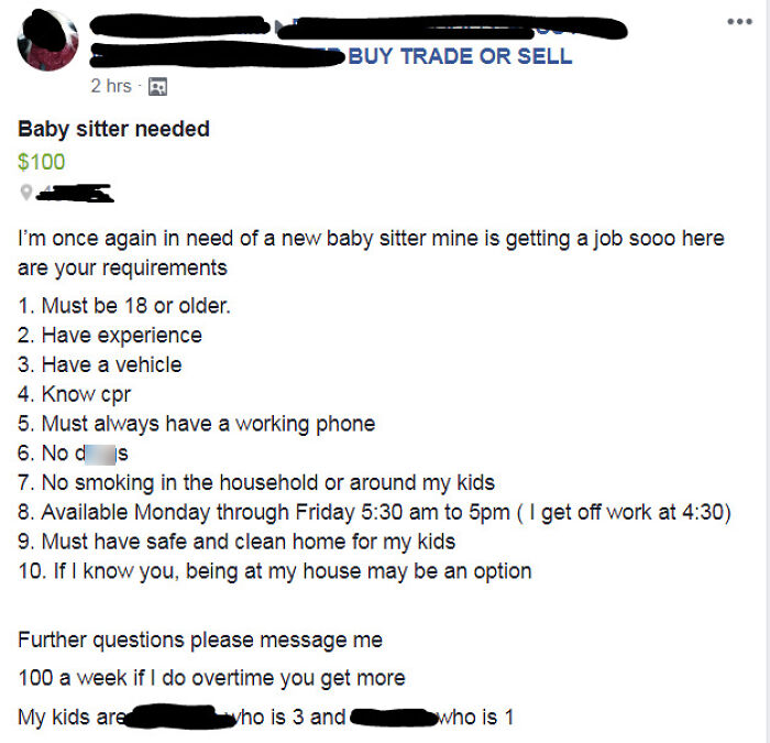 80 Entitled And Delusional Parents Who Thought Babysitting Their Kids Was A Privilege, Not A Job 80 Entitled And Delusional Parents Who Thought Babysitting Their Kids Was A Privilege, Not A Job
