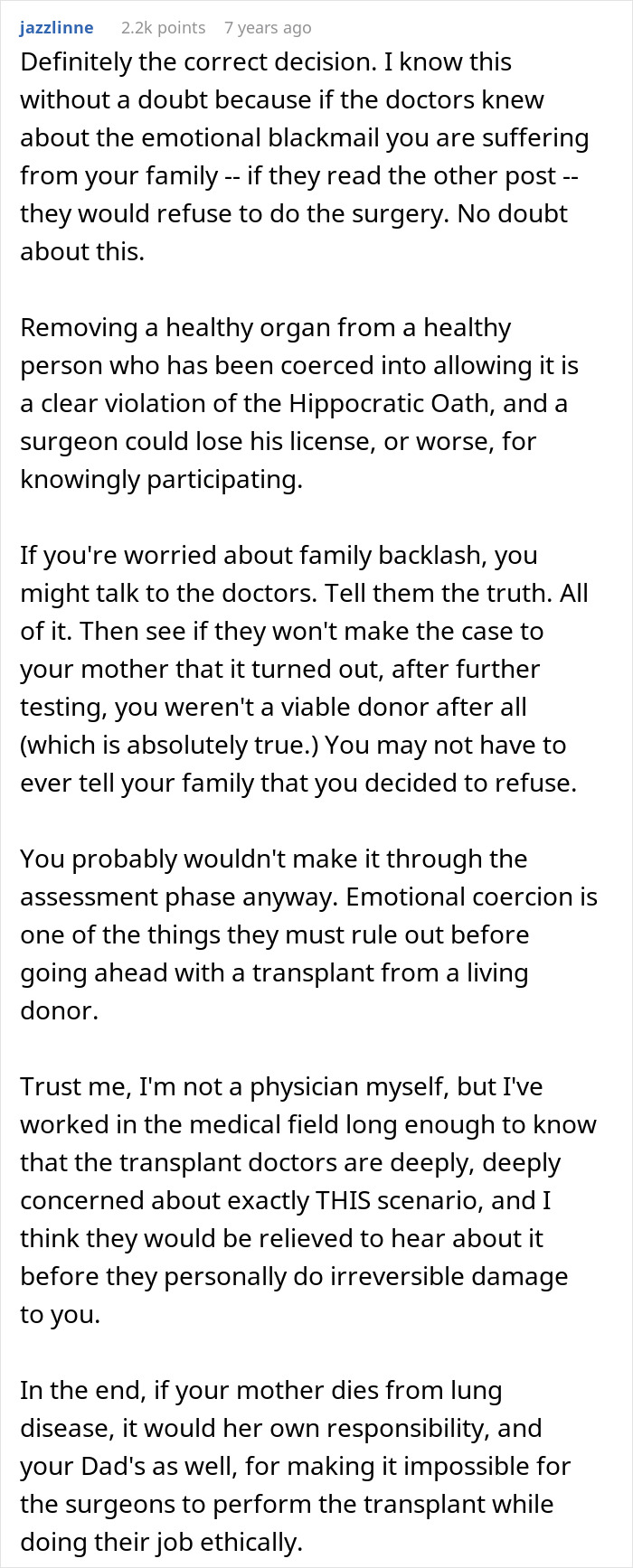 Teen’s Life Is A Mess After He Refuses To Donate His Lung To His Mom And She Feels Her End Nearing Teen’s Life Is A Mess After He Refuses To Donate His Lung To His Mom And She Feels Her End Nearing