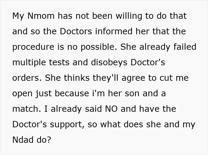 Teen’s Life Is A Mess After He Refuses To Donate His Lung To His Mom And She Feels Her End Nearing Teen’s Life Is A Mess After He Refuses To Donate His Lung To His Mom And She Feels Her End Nearing