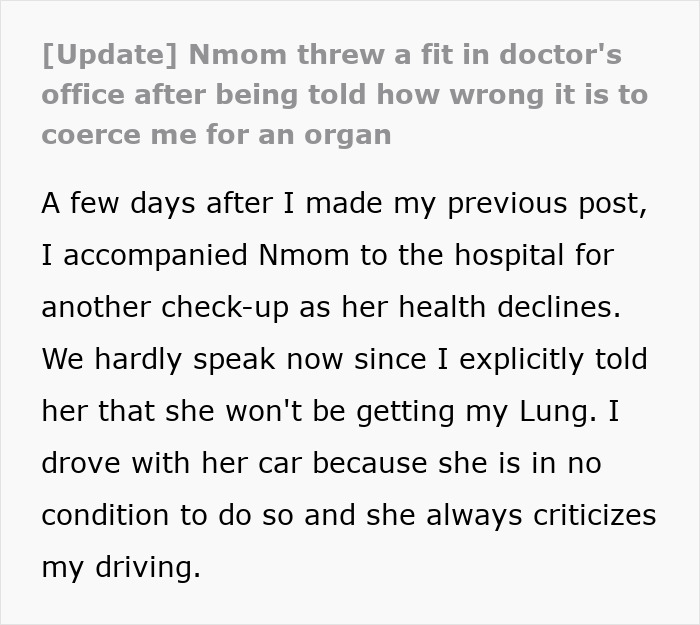 Teen’s Life Is A Mess After He Refuses To Donate His Lung To His Mom And She Feels Her End Nearing Teen’s Life Is A Mess After He Refuses To Donate His Lung To His Mom And She Feels Her End Nearing