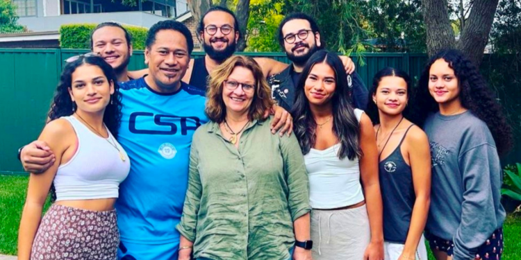 Catherine Laga'aia and her family