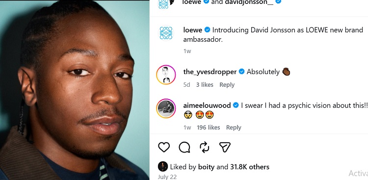 David Jonsson as Loewe ambassador