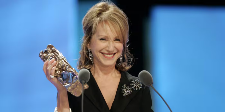 Nathalie Baye Holding her French Cesar Award Nathalie Baye Holding her French Cesar Award